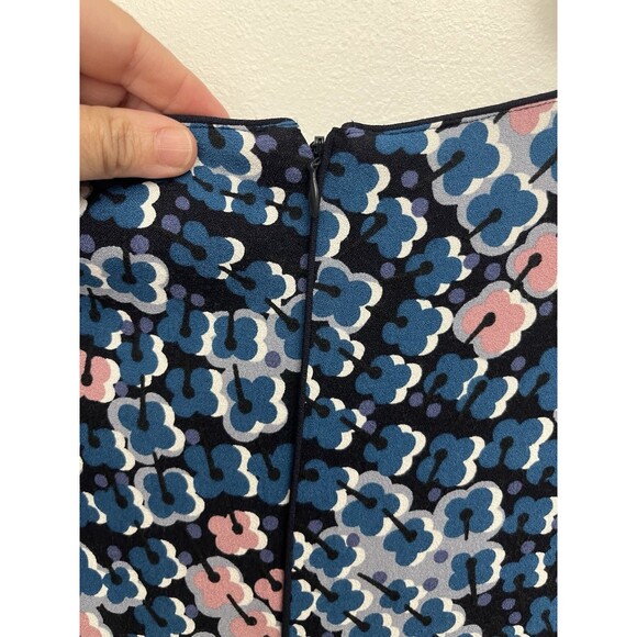 Boden Women Sheath Dress With Tie Size 8R Floral 3/4 Sleeves Zipper Back Viscose - Picture 9 of 14